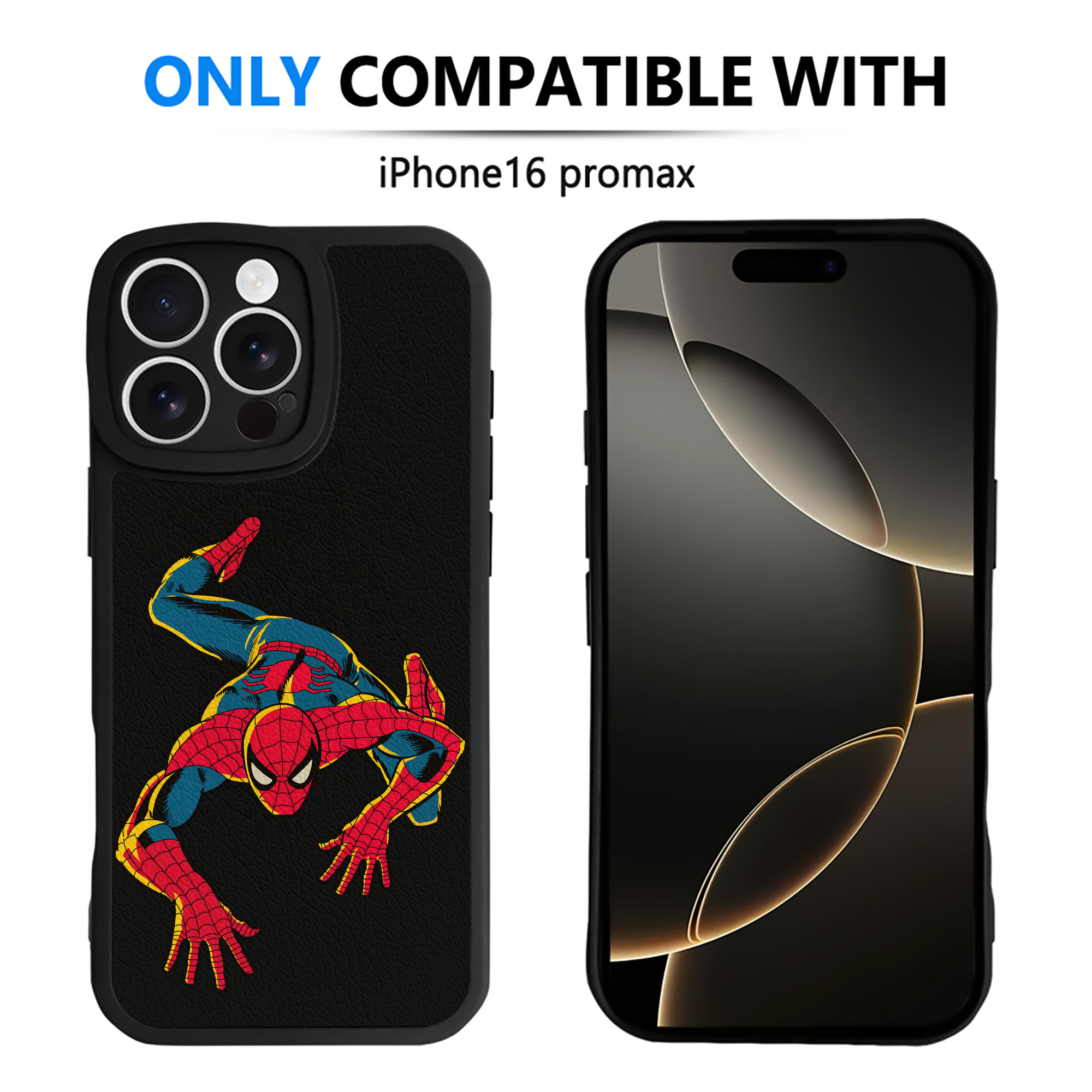 Spider Man スパイダーマン 【iPhone 16シリーズ対応】シリコンスマホケース（レザー調） 材質：シリコン